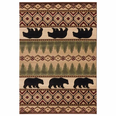 UNITED WEAVERS OF AMERICA 7 ft. 10 in. x 10 ft. 6 in. Cottage Faywood Rectangle Area Rug Beige 2055 40526 912